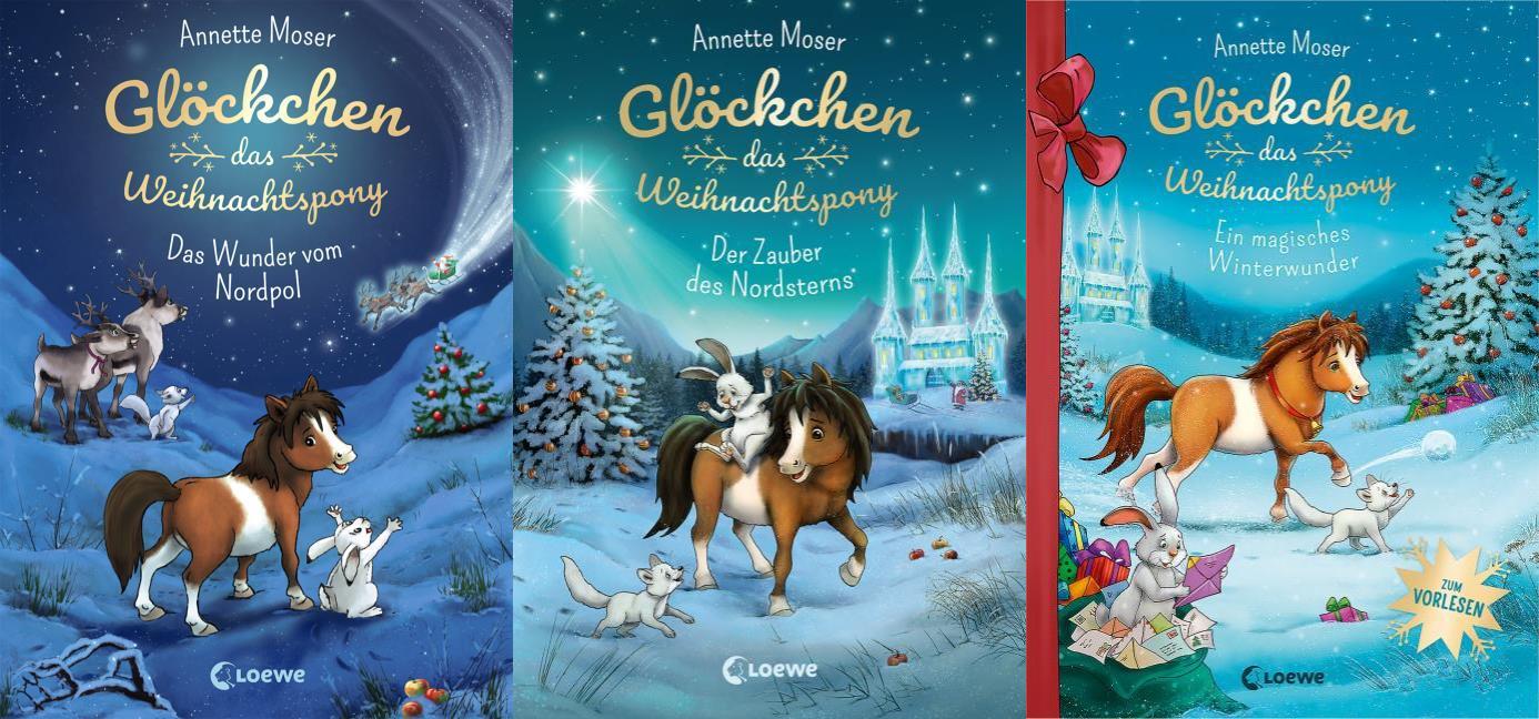 Glöckchen, das Weihnachtspony Band 1-3 plus 1 exklusives Postkartenset