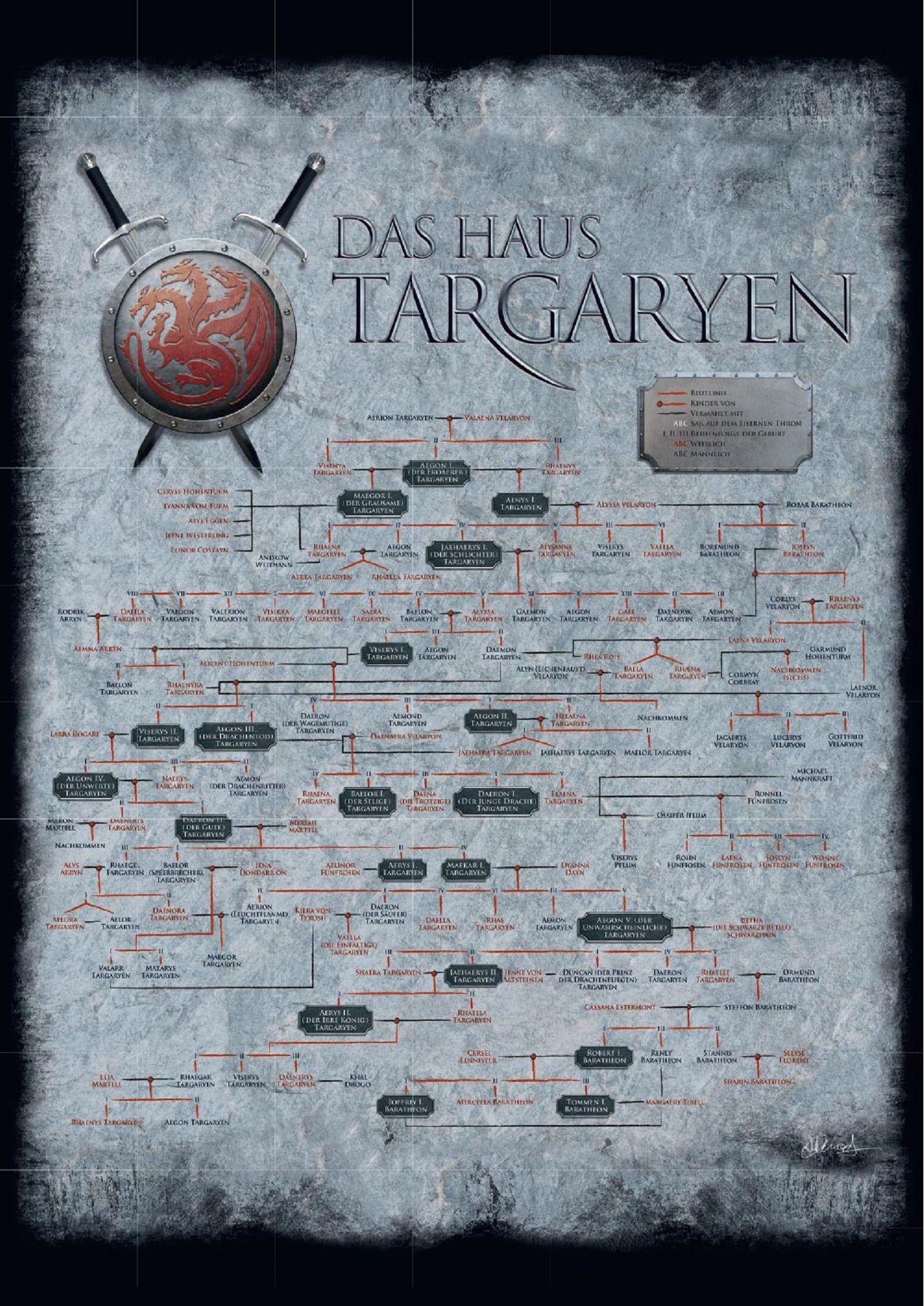 Der Aufstieg des Drachen: Illustrierte Geschichte der Targaryen-Dynastie + 1 exklusives Stammbaum-Plakat