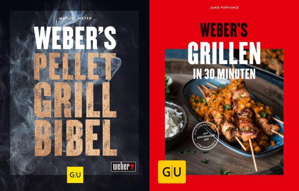 Weber's Pelletgrillbibel + Weber's Feierabend-Grillen + 1 exklusives Postkartenset