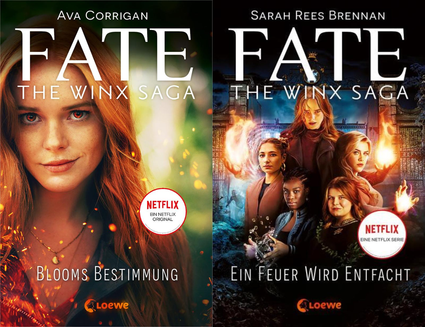 Fate - The Winx Saga Bücher zur Netflix-Serie Band 1+2 plus 1 exklusives Postkartenset