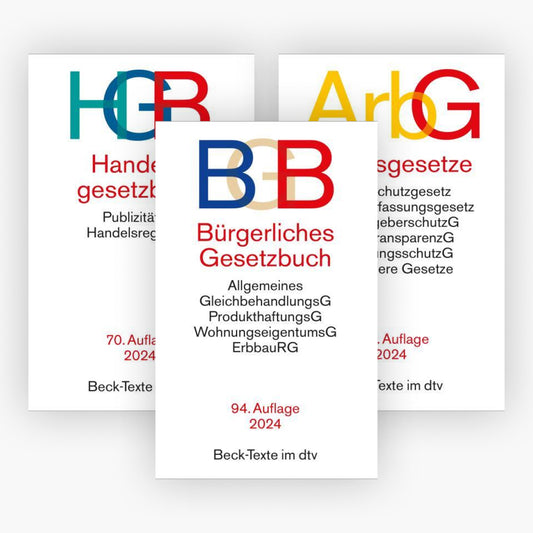 BGB + HGB + ArbG in der je aktuellen Auflagen im Set