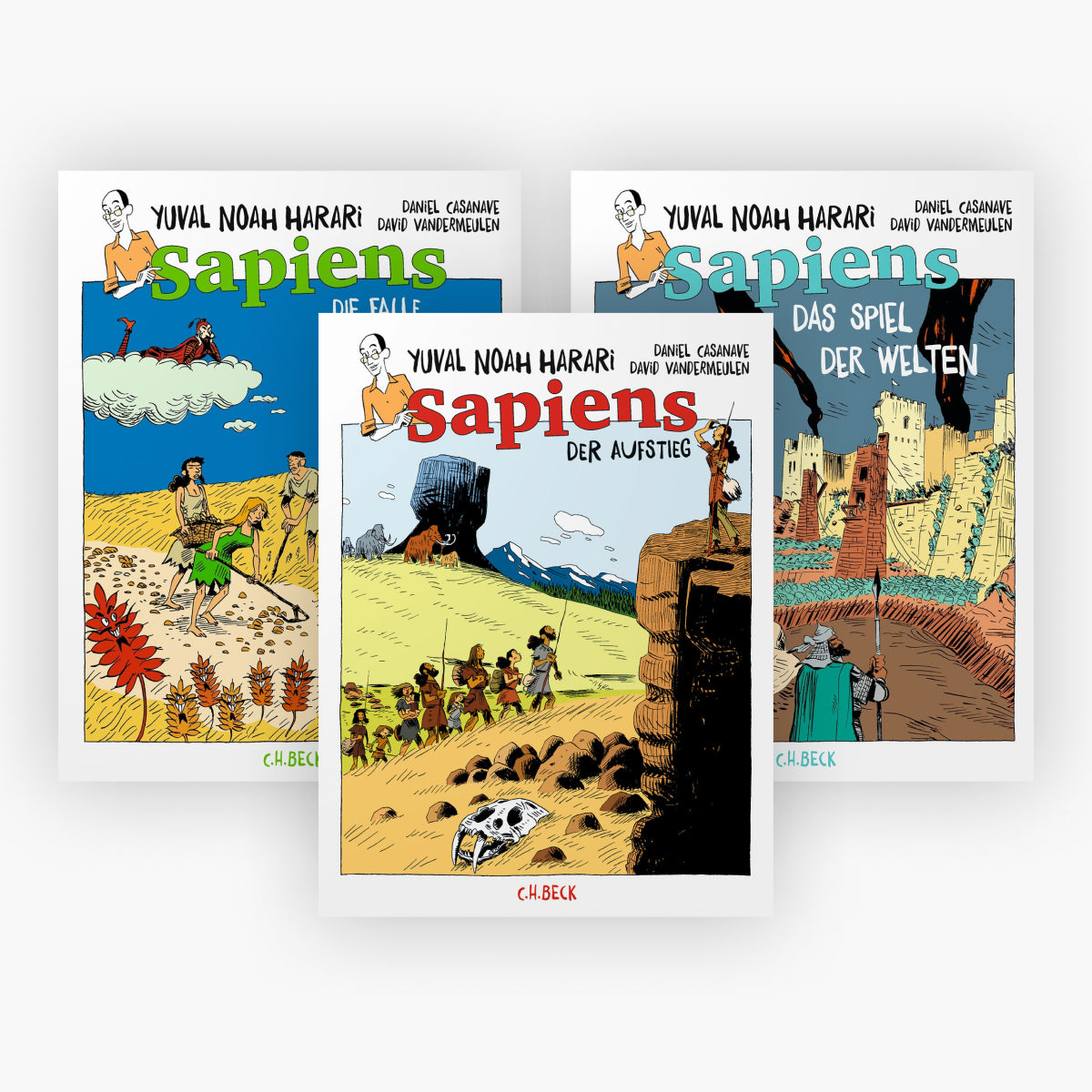 Sapiens: Der Aufstieg + Die Falle + Das Spiel der Welten plus 1 exklusives Postkartenset