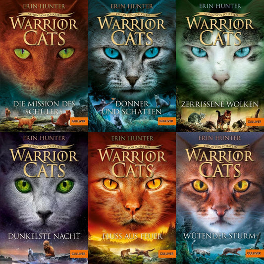 Warrior Cats Staffel VI Band 1-6 plus 1 exklusives Postkartenset