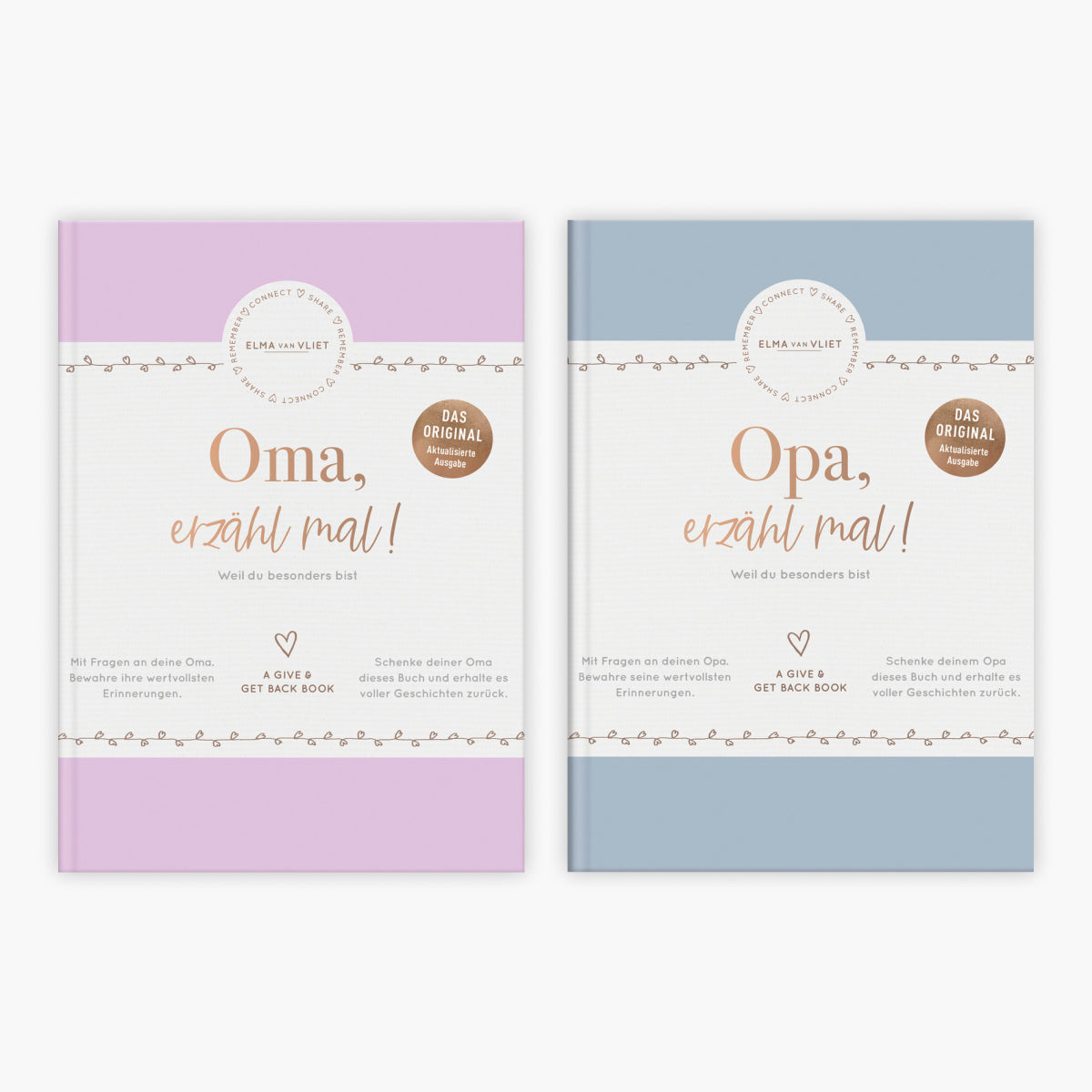 Oma, erzähl mal + Opa, erzähl mal im Set + 1 exklusives Postkartenset