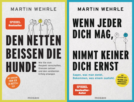 Martin Wehrle: Den Netten beißen die Hunde + Wenn jeder dich mag, nimmt keiner dich ernst + 1 exklusives Postkartenset