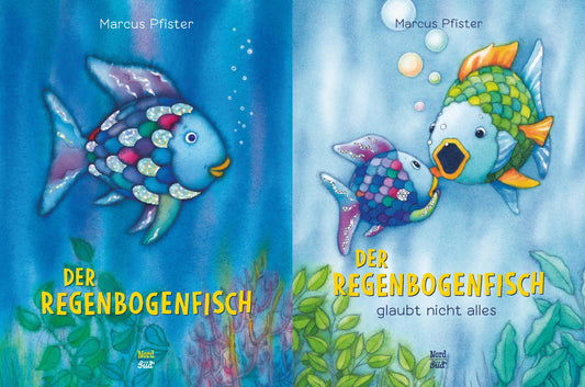 Der Regenbogenfisch + Der Regenbogenfisch glaubt nicht alles + 1 exklusives Postkartenset