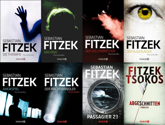 8 spannende Thriller von Sebastian Fitzek im Set + 1 exklusives Postkartenset