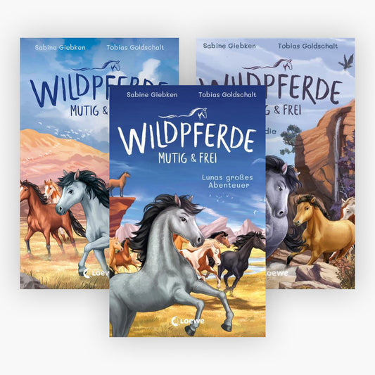 Die Wildpferde-Reihe Band 1-3 plus 1 exklusives Postkartenset