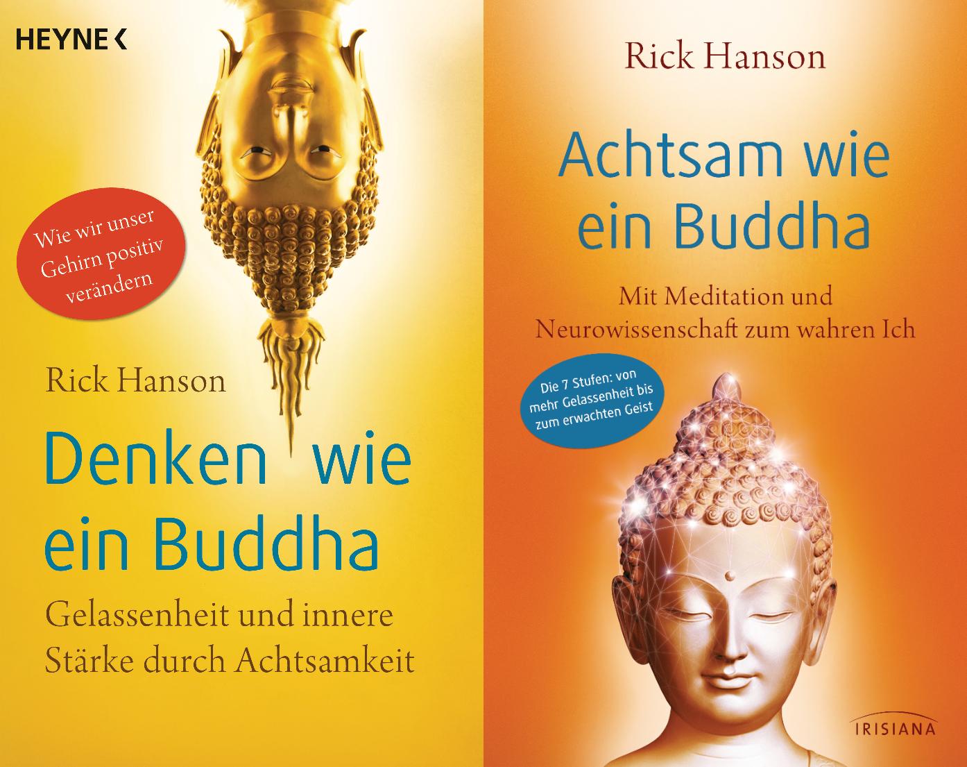 Denken wie ein Buddha / Achtsam wie ein Buddha im Set + 1 exklusives Postkartenset