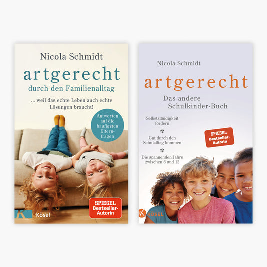 artgerecht: Durch den Familienalltag + Das andere Schulkinder-Buch + 1 exklusives Postkartenset