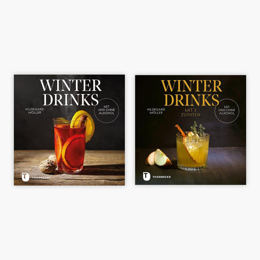 Winterdrinks mit und ohne Alkohol - 2 Bücher im Set + 1 exklusives Postkartenset