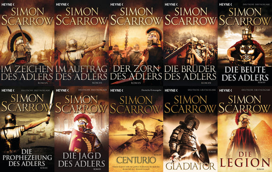 Die Rom-Serie Band 1-10 von Simon Scarrow + 1 exklusives Postkartenset