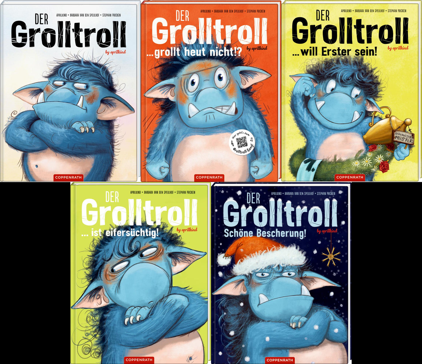 Der Grolltroll in 5 Bänden plus 1 exklusives Postkartenset