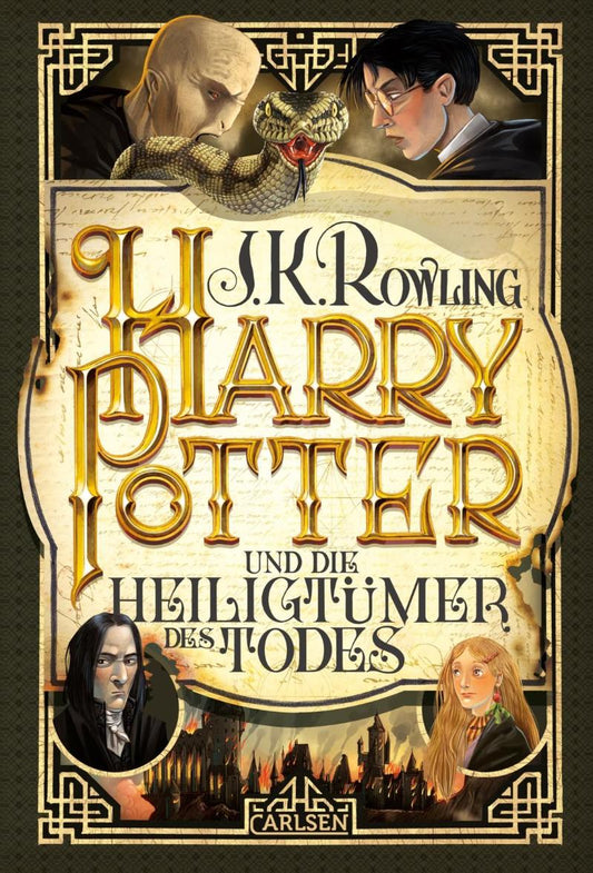 Harry Potter und die Heiligtümer des Todes (7. Band, Gebundene Ausgabe) + 1x original Harry Potter Button