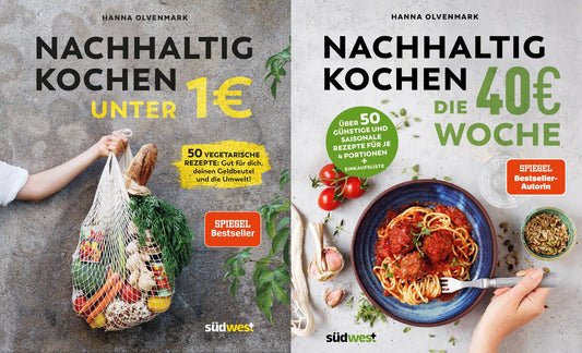 Nachhaltig Kochen: 2 Bücher im Set + 1 exklusives Postkartenset