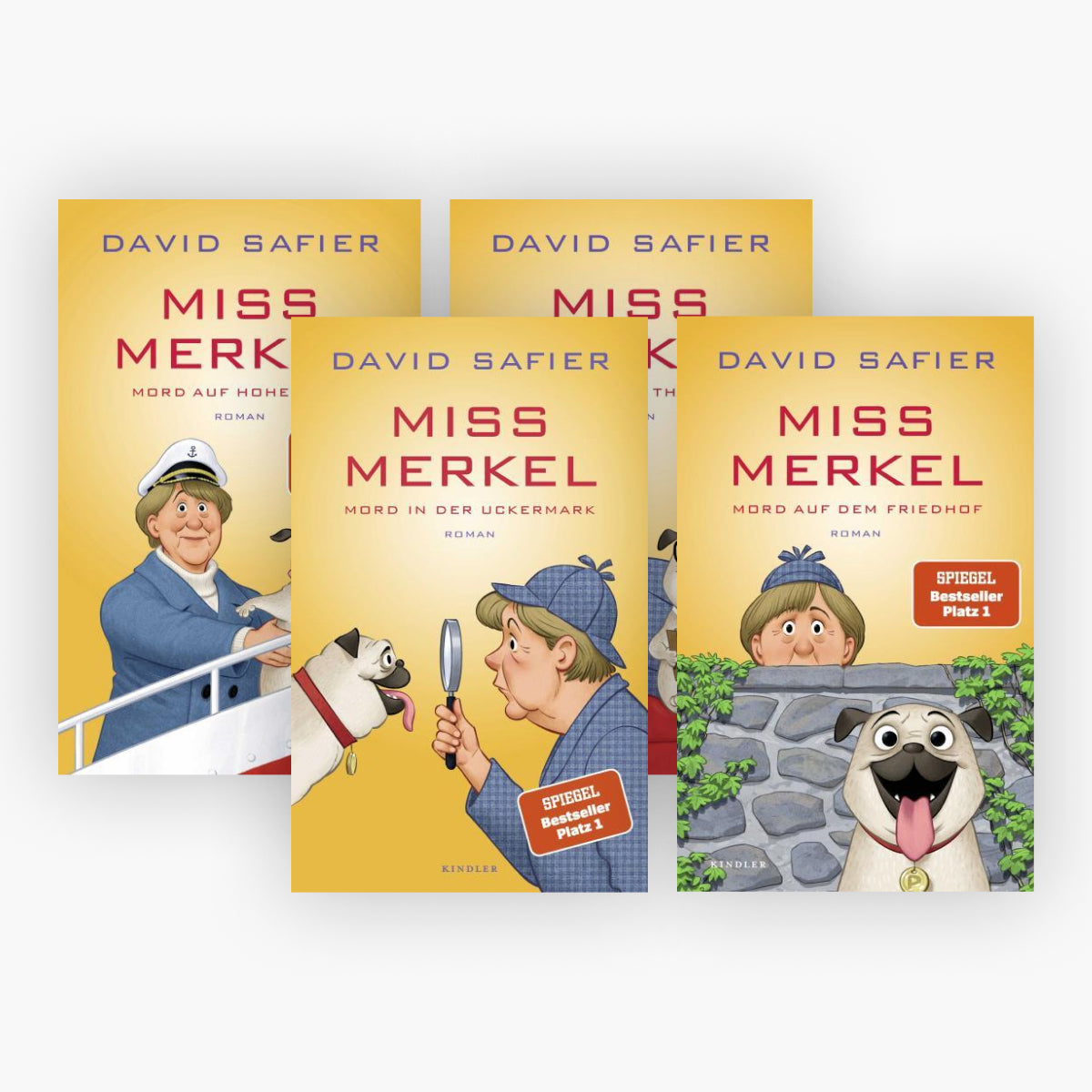 Miss Merkel Krimis Band 1-4 plus 1 exklusives Postkartenset