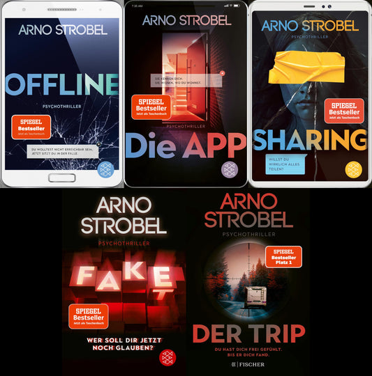 Offline - Die App - Sharing - Fake - Der Trip von Arno Strobel im Set + 1 exklusives Postkartenset