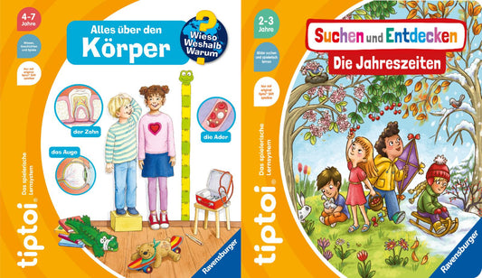 tiptoi: Alles über den Körper + Die Jahreszeiten im Set + 1 exklusives Postkartenset