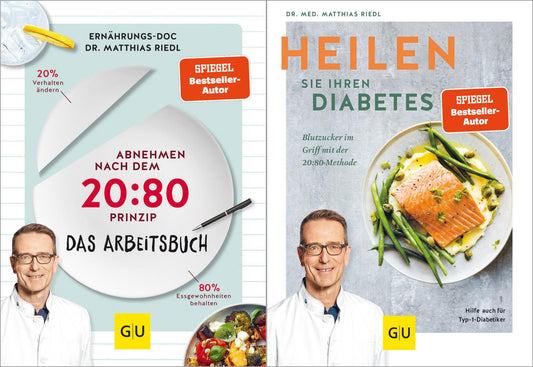 Abnehmen nach dem 20:80-Prinzip + Heilen Sie Ihren Diabetes + 1 exklusives Postkartenset