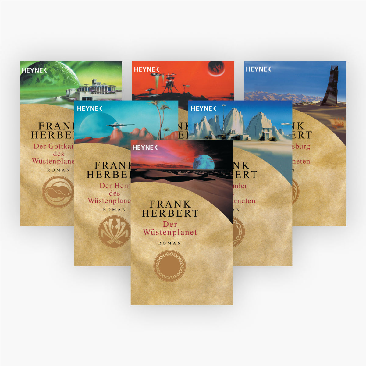 Wüstenplanet Band 1-6 ; Dune Zyklus plus 1 exklusives Postkartenset