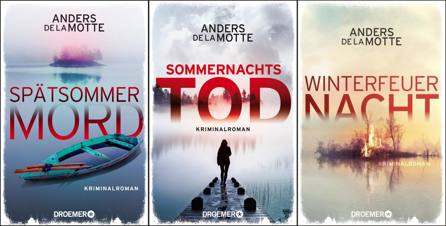 Spätsommermord/Sommernachtstod/Winterfeuernacht im Set + 1 exklusives Postkartenset