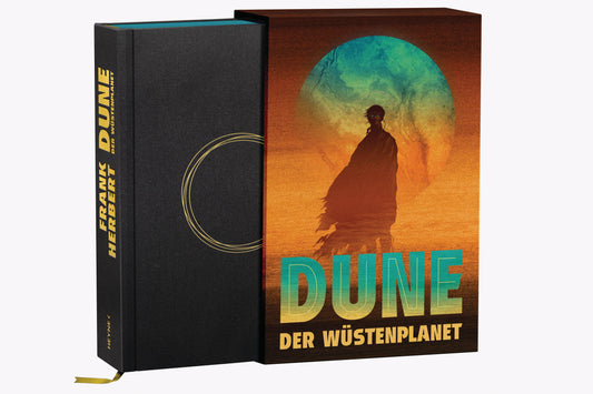 Dune – Der Wüstenplanet: Luxusausgabe: Der erfolgreichste Science-Fiction-Roman aller Zeiten mit Farbschnitt, herausnehmbarer farbiger Faltkarte und einem Nachwort von Frank Herbert im Schmuckschuber